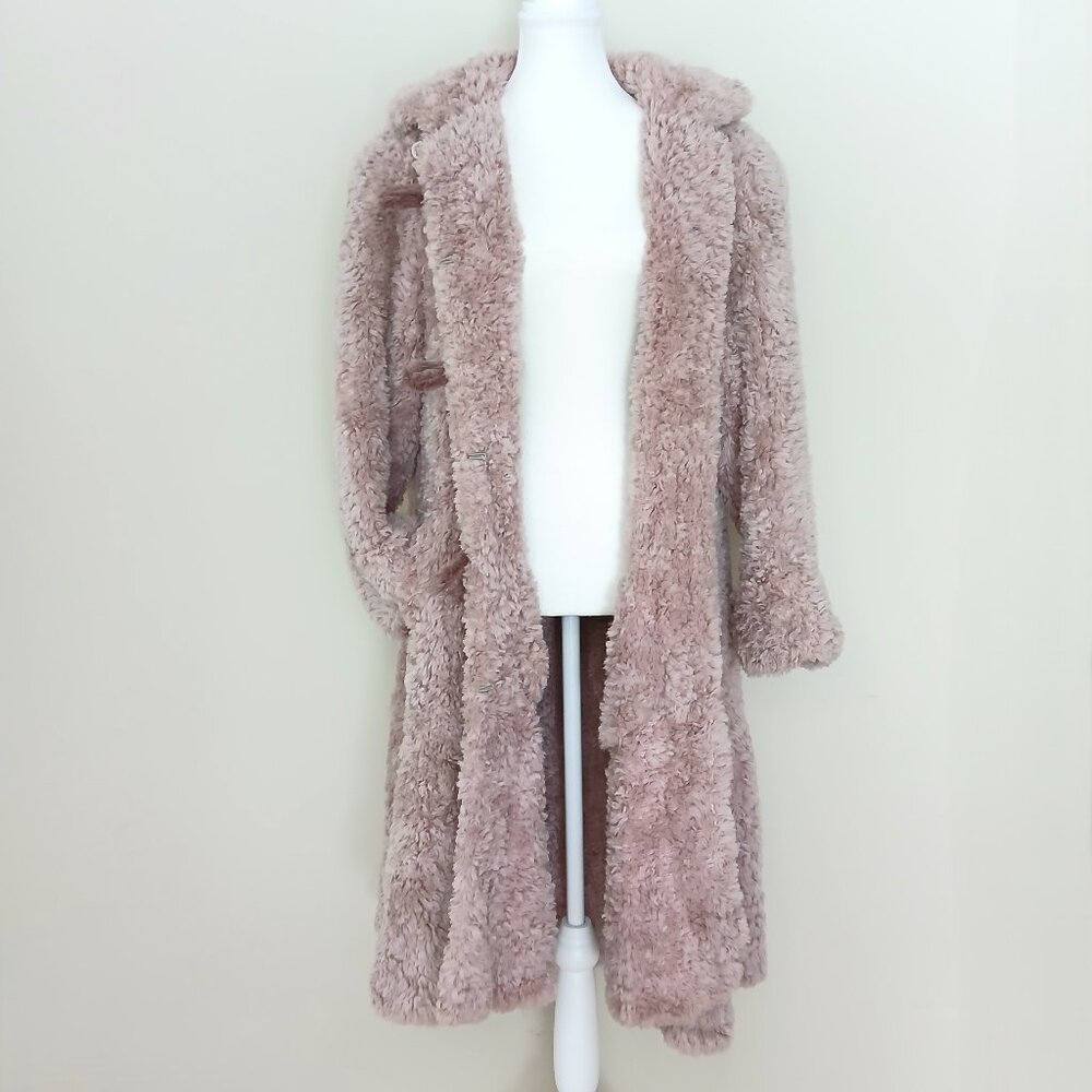 Vintage Paula Lishman Handmade Beaver Fur Coat Dusty Rose Size Large - Picture 8 of 10